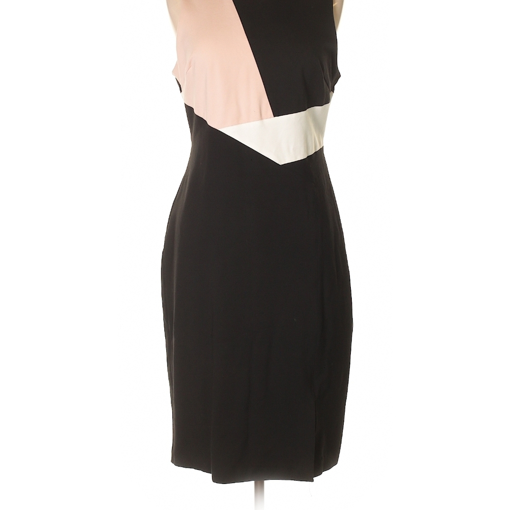 White House Black Market Black and Pink Midi Dress